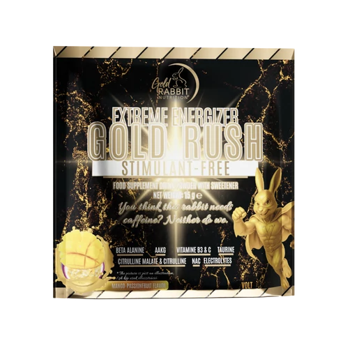 Gold Rush – Stimulánsmentes energizáló elektrolitokkal, Mangó - Passion ízben (15g)
