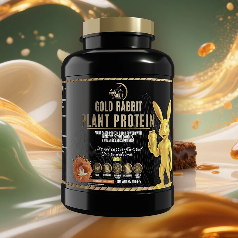 Vegan Protein – Növényi alapú komplex fehérjepor, Sós Karamell - Vanília ízben (900g)