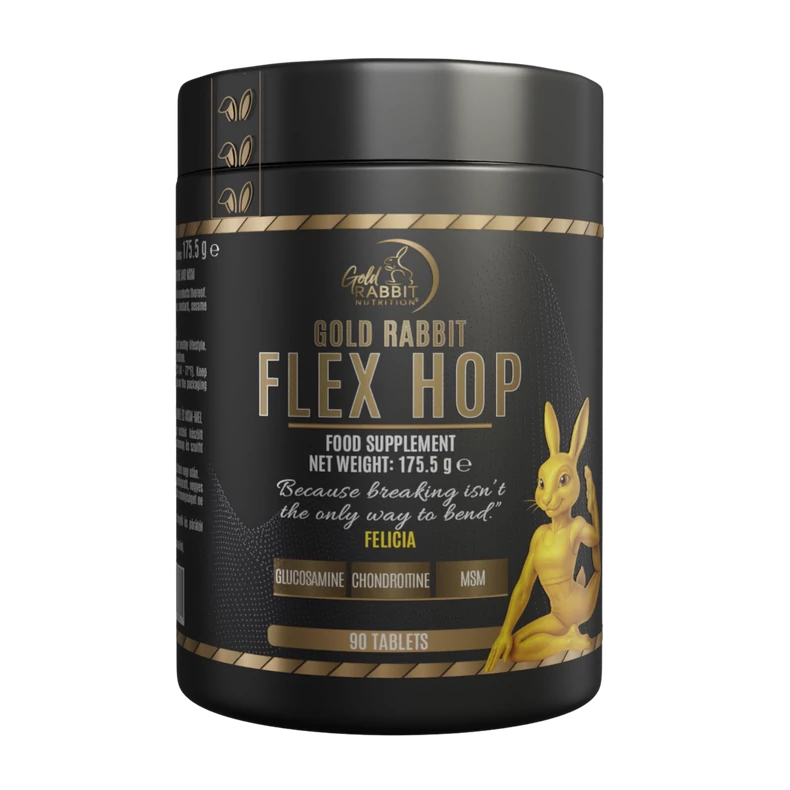 Flex Hop – Ízületvédő komplex, Glükozaminnal, Kondroitinnal és MSM-mel, 90 tabletta